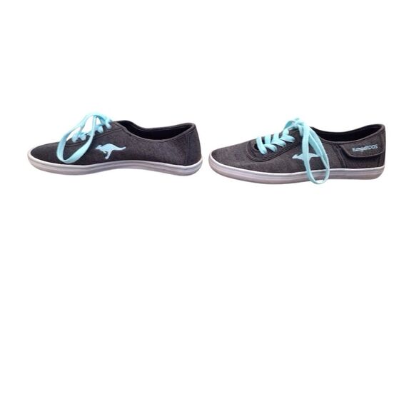 KangaROOS Canvas Sneakers Sz 8 Women's - Gray and Turquoise Tennis Shoes Casual - Picture 3 of 11
